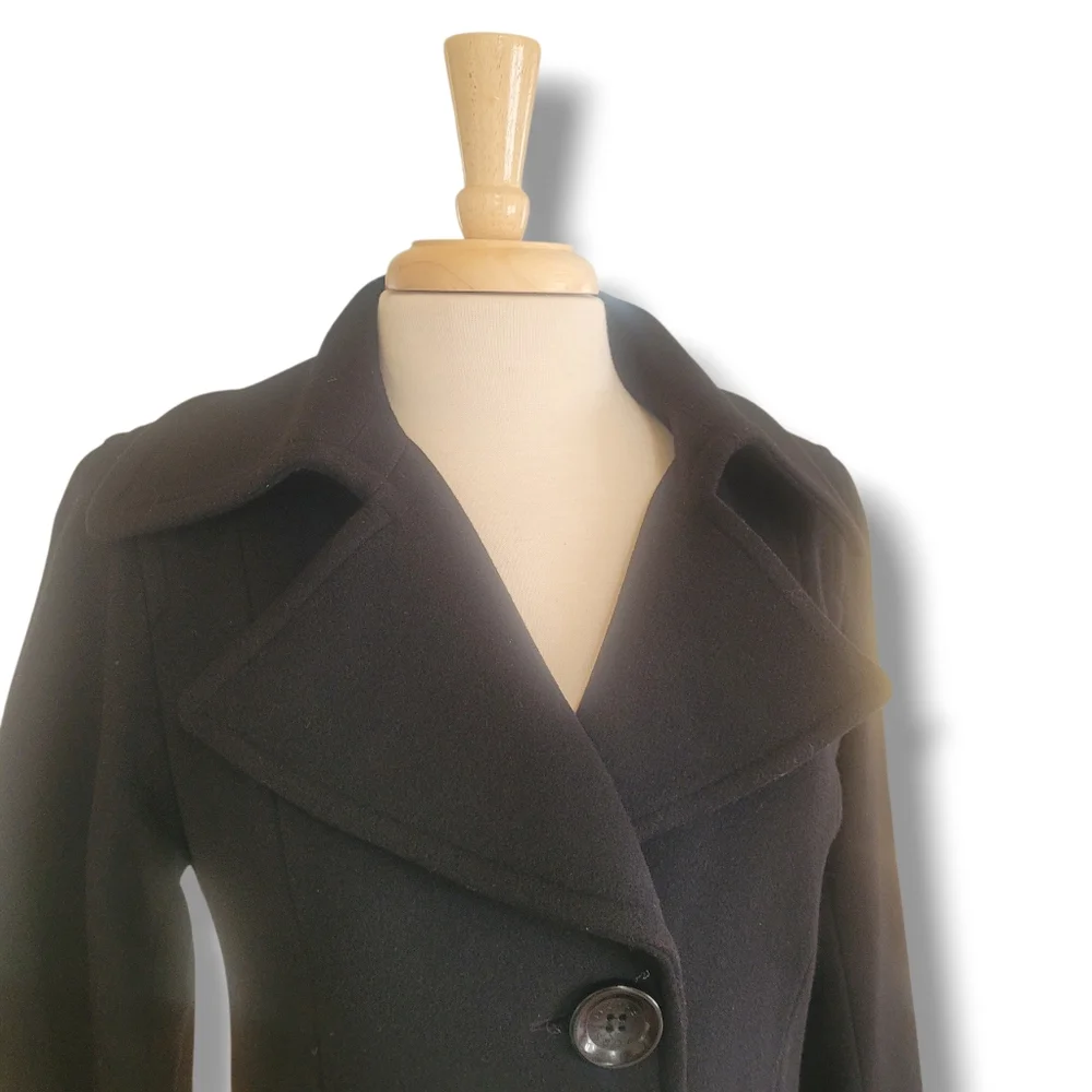 Michael Kors Black Pea Coat. Size S.